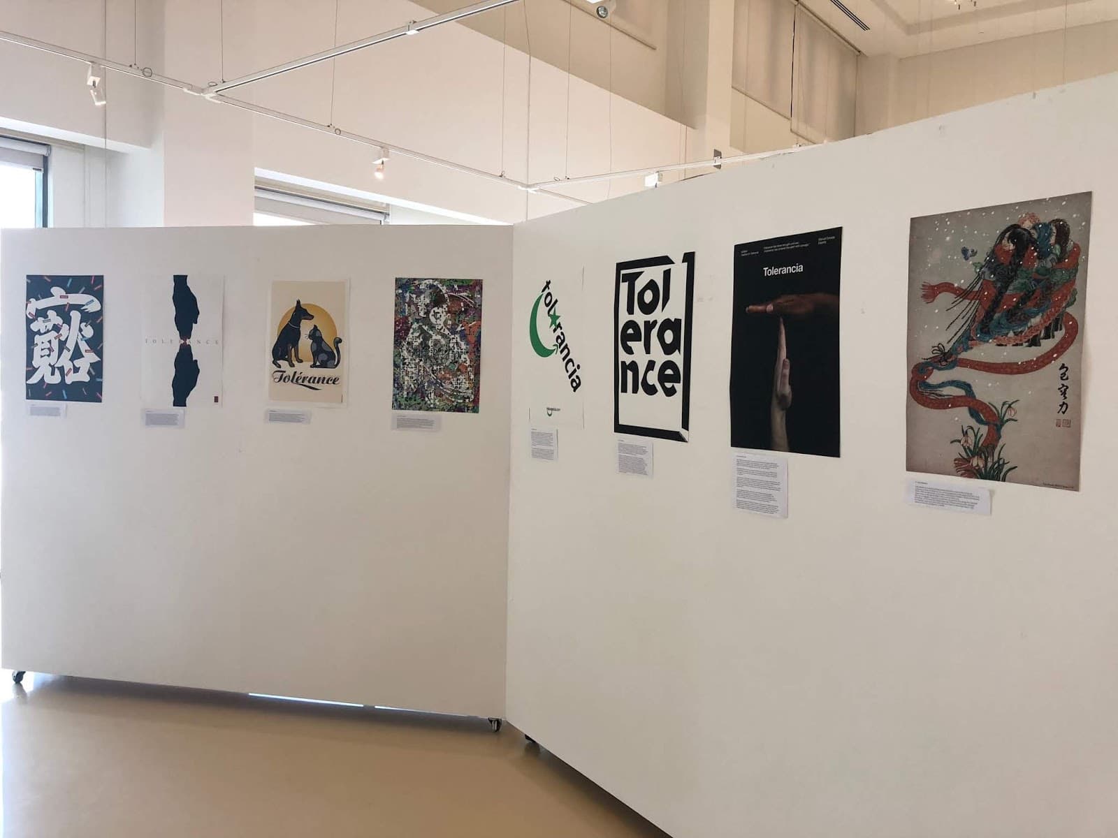 woman looking at posters
