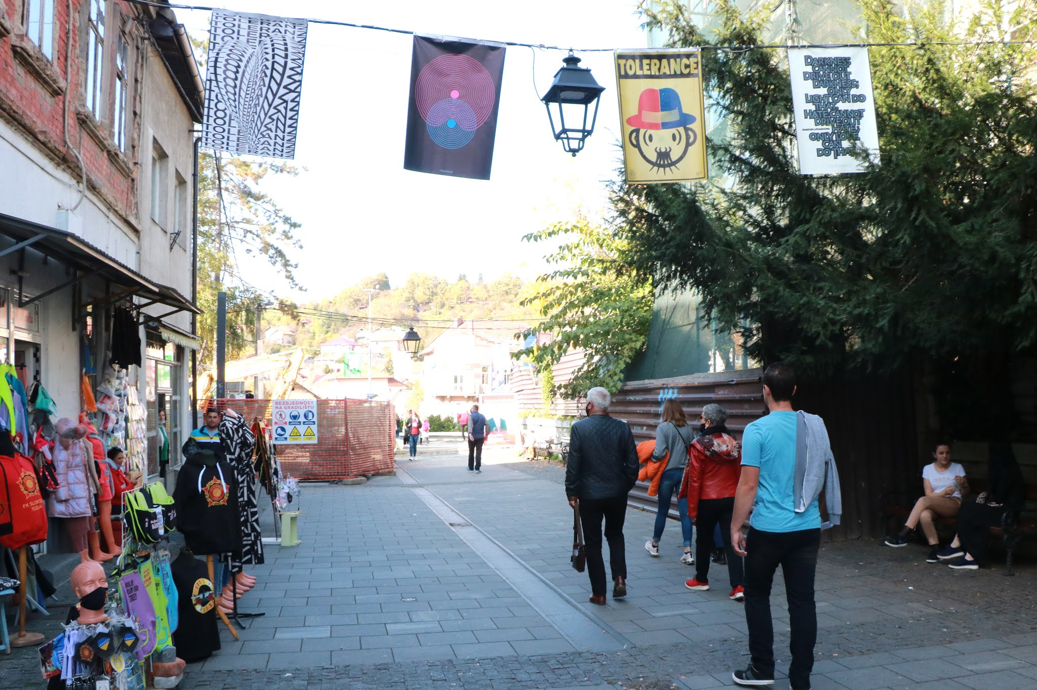 Posters printed on flags