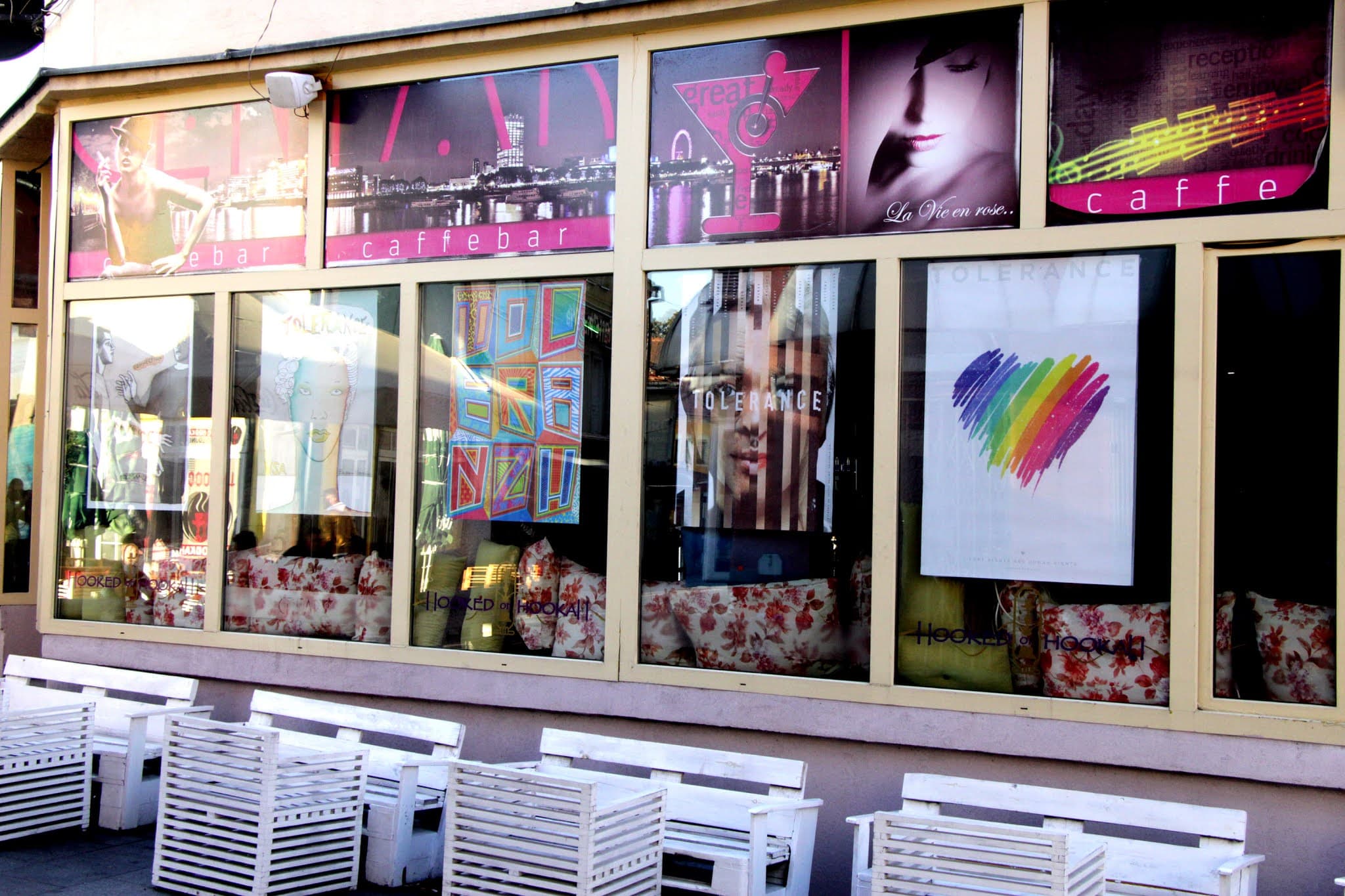 Posters printed on flags