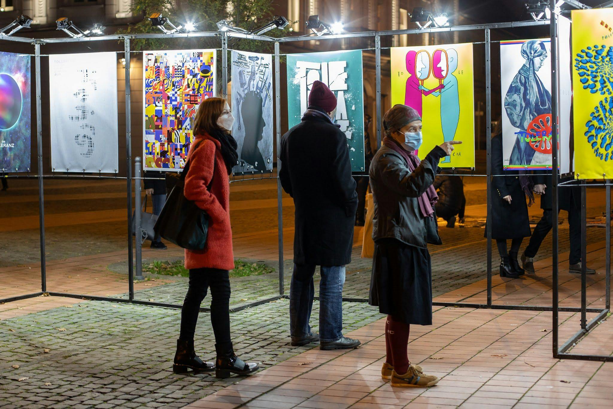 posters at night